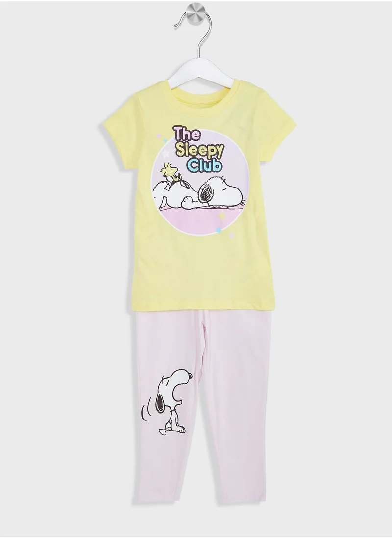 Urban Haul Kids Peanuts Snoopy Pyjama Set