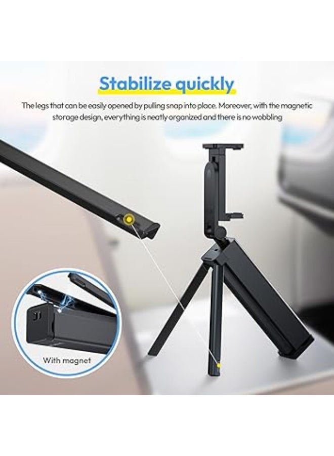 ULANZI SK-20 Travel Essentials Airplane Phone Holder, Phone Tripod 360° Rotation,Travel Must Have Handsfree Cellphone Stand for Desk,Flight Essential Universal Adjustable Stand for Train Table - Image 3