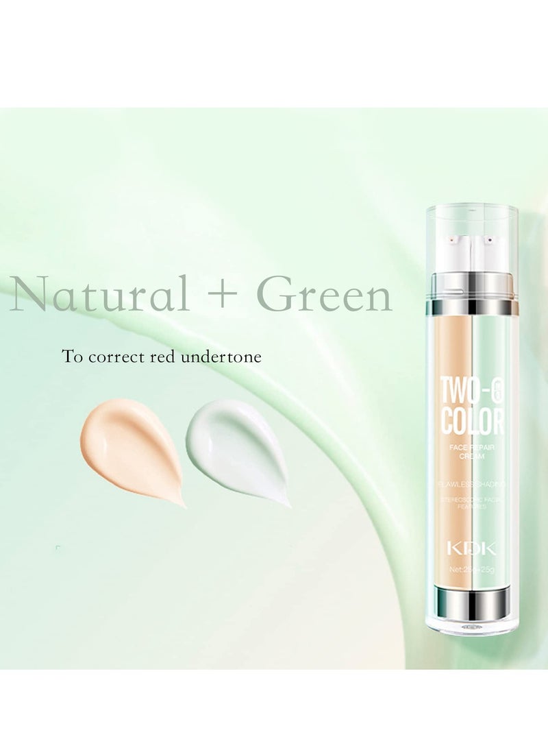 SYOSI Set of 2 Tone Color Makeup Primer Color Correcting Facial Primer BB Cream and Isolation Cream for Neutralize Uneven Skin Tone Cover Blemishes Oil Control Foundation Pore Invisible - Image 4