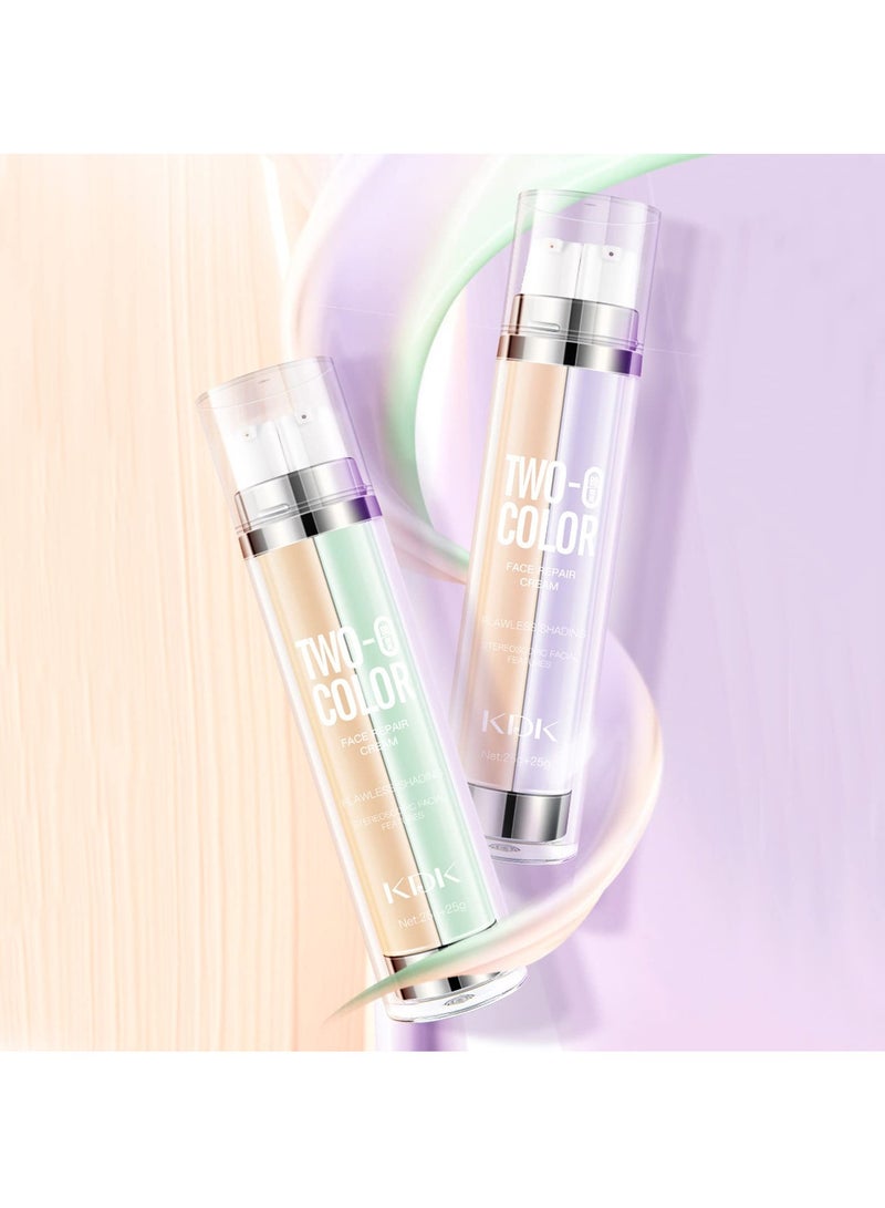 SYOSI Set of 2 Tone Color Makeup Primer Color Correcting Facial Primer BB Cream and Isolation Cream for Neutralize Uneven Skin Tone Cover Blemishes Oil Control Foundation Pore Invisible - Image 3