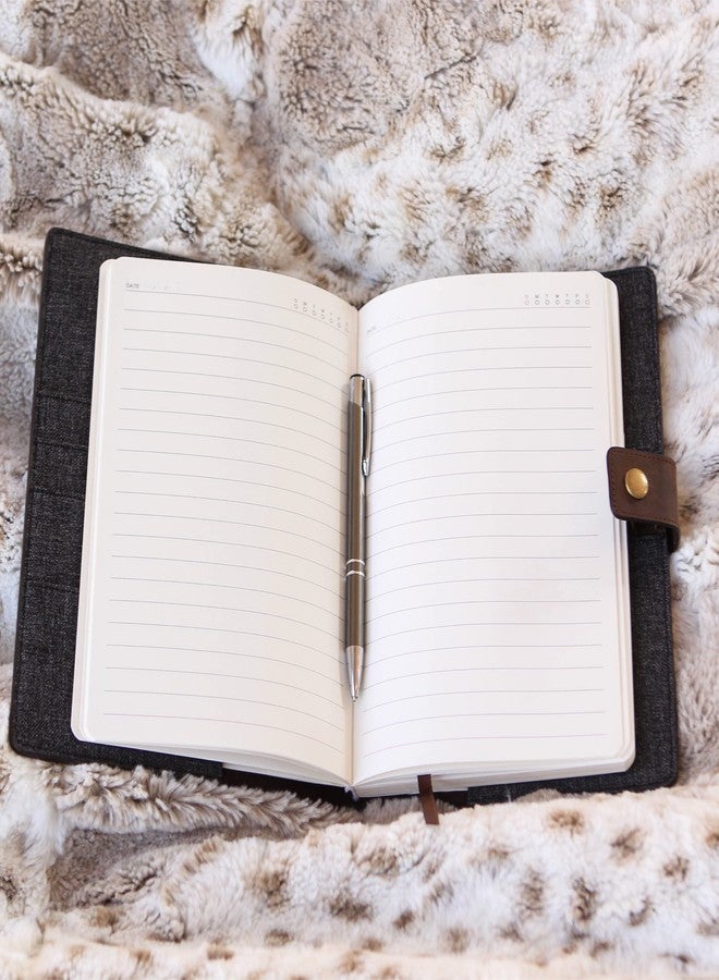 CASE ELEGANCE Full Grain Premium Leather Refillable Journal Cover with A5 Lined Notebook, Pen Loop, Card Slots, Brass Snap - Image 5