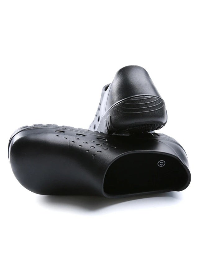 Chef's shoes, black, non-slip, waterproof and oil-resistant, with knife and impact protection, and equipped with comfortable orthopedic insoles. - Image 2