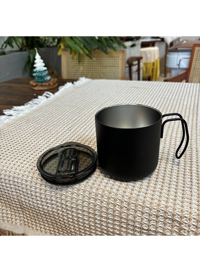 Tesla Official Matte Black Stainless Steel Thermos Mug | Business & Travel Use | Slip-Resistant Handle | Compatible with Car Cup Holders - Image 2