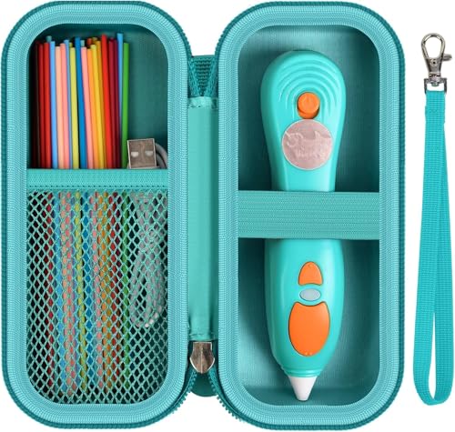 GWCASE Case Compatible with 3Doodler Start Essentials 3D Printing Pen for Kids Travel Organizer Carryer for Filament Refill Packs MicroUSB Charger Box OnlyDark green - Image 1