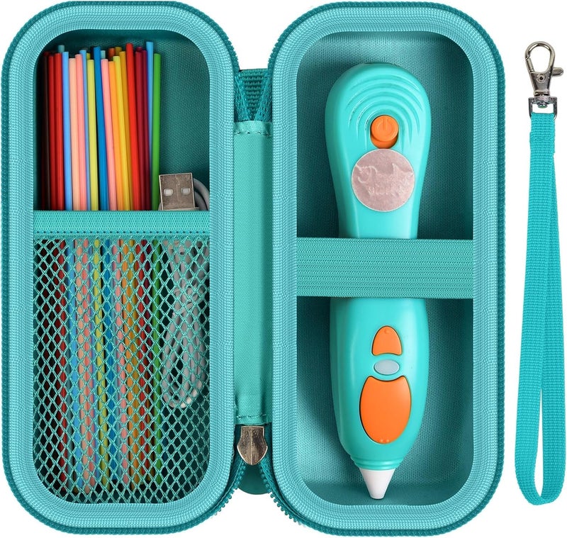 GWCASE Case Compatible with 3Doodler Start Essentials 3D Printing Pen for Kids Travel Organizer Carryer for Filament Refill Packs MicroUSB Charger Box OnlyDark green - Image 2