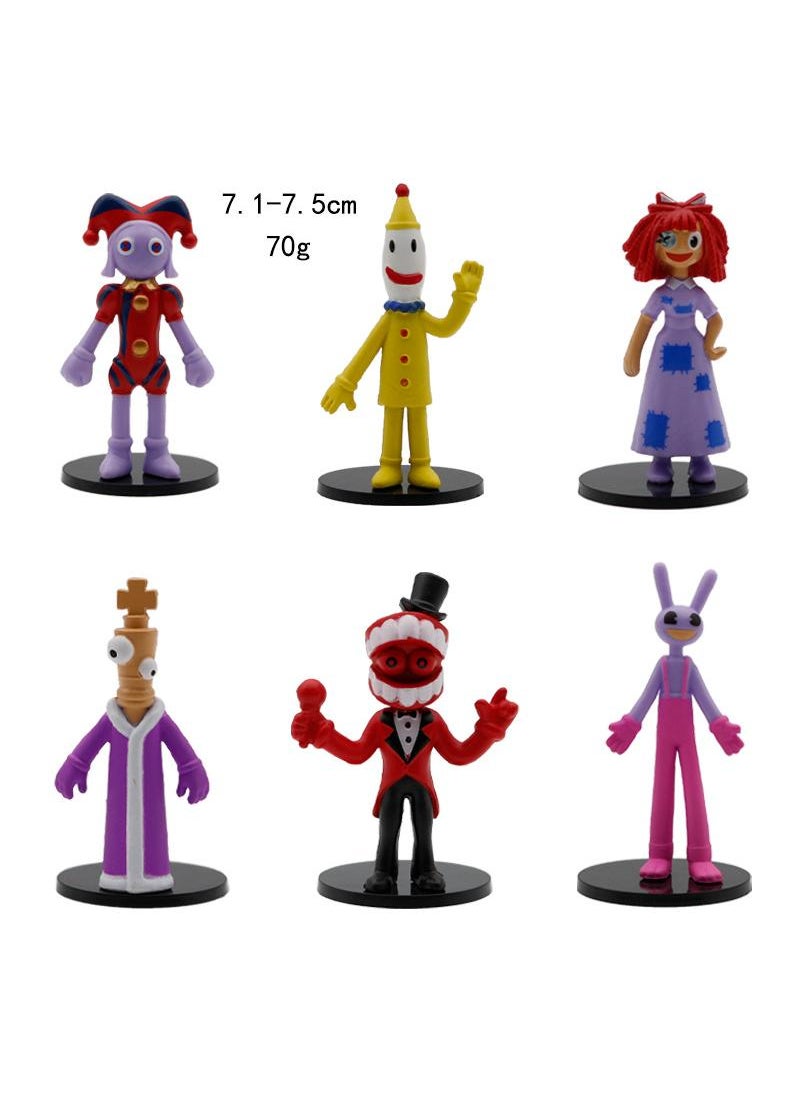 Y&D 6 Pcs The Amazing Digital Circus Toy Set Ideas Toys Popular Cartoon Anime Model Ideas Toys Gifts for Adult & Kids 