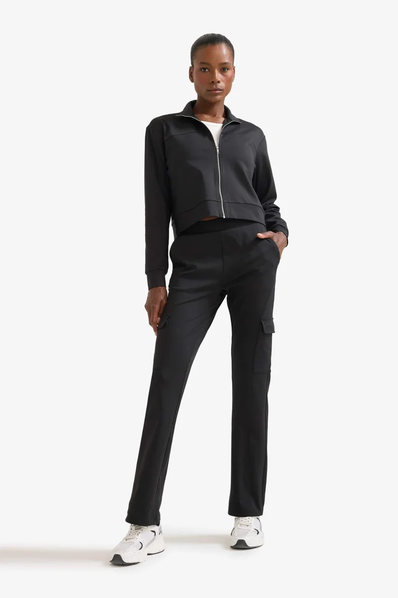 DeFacto DeFactoFit Standard Fit with Zip-Up Stretchy Fabric Sweatshirt