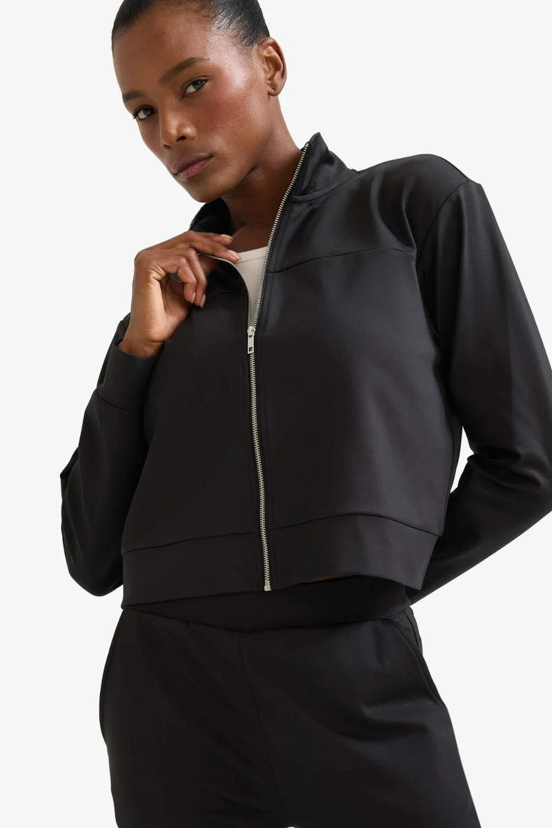 DeFacto DeFactoFit Standard Fit with Zip-Up Stretchy Fabric Sweatshirt