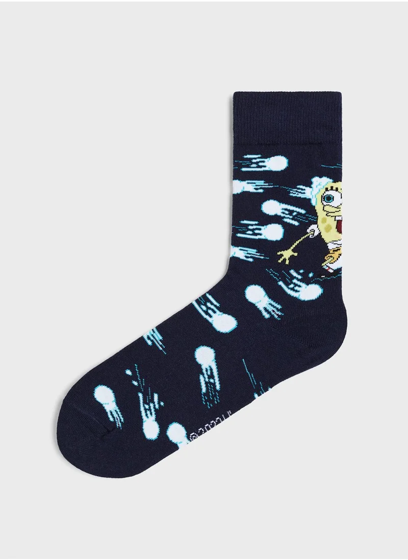 اتش اند ام Printed Crew Socks