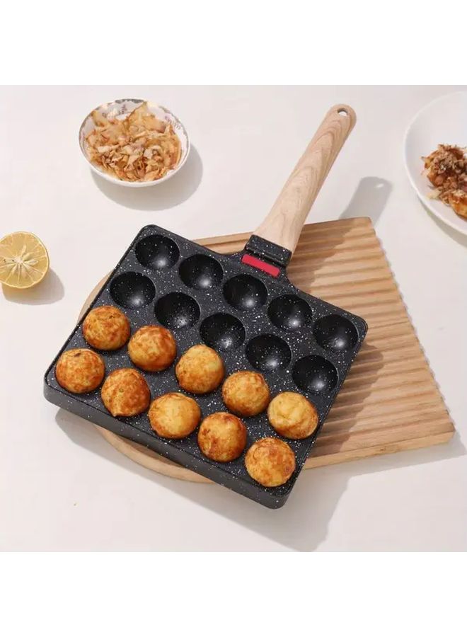 Non Stick 20 Cavity Octopus Ball Baking Tray Black For Home Kitchen Heating Household - Image 5