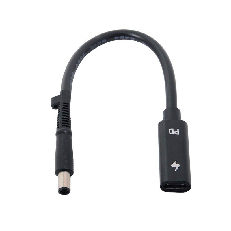 cablecc Type C USB-C Female Input to DC 7.4x5.0mm Power PD Charge Cable fit for HP Laptop 18-20V - Image 1