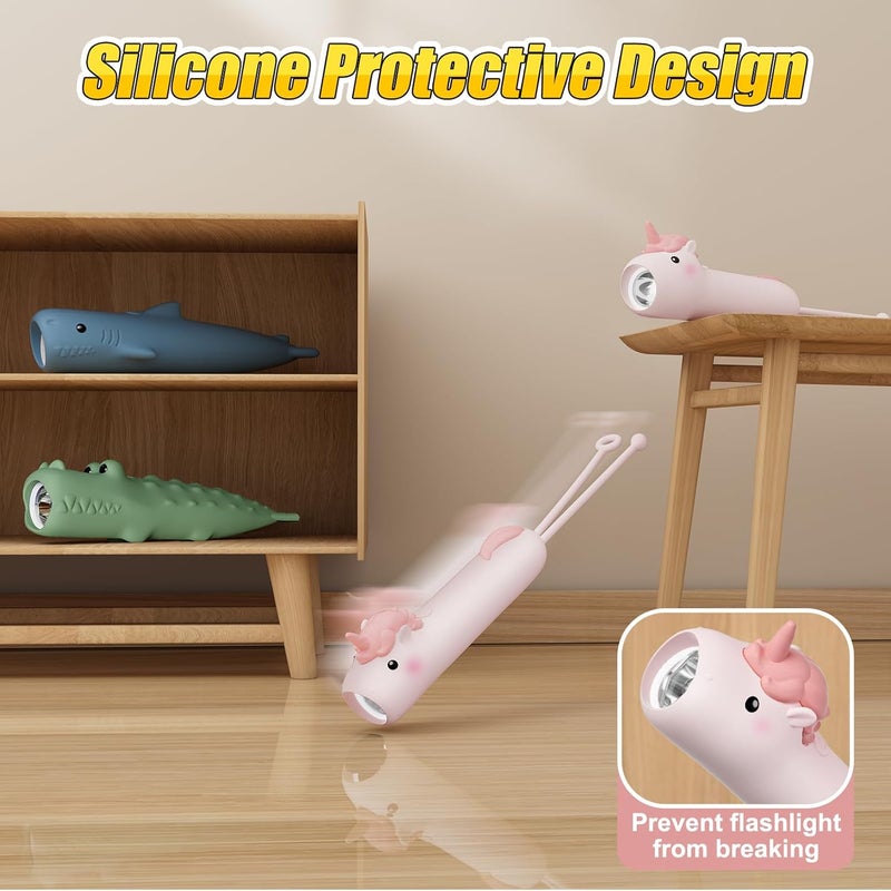 Rechargeable LED Children's Unicorn Flashlight (Dimming Waterproof) - Image 2