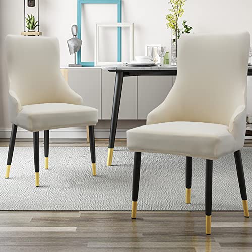 Liykimt Stretch Wingback Side Chair Slipcover-Accent Chair Cover Slipcover with Arm,Washable Upholstered Arm Dining Chair with Nailed Trim Protector for Dining Living Room Set of 1,Beige - Image 2