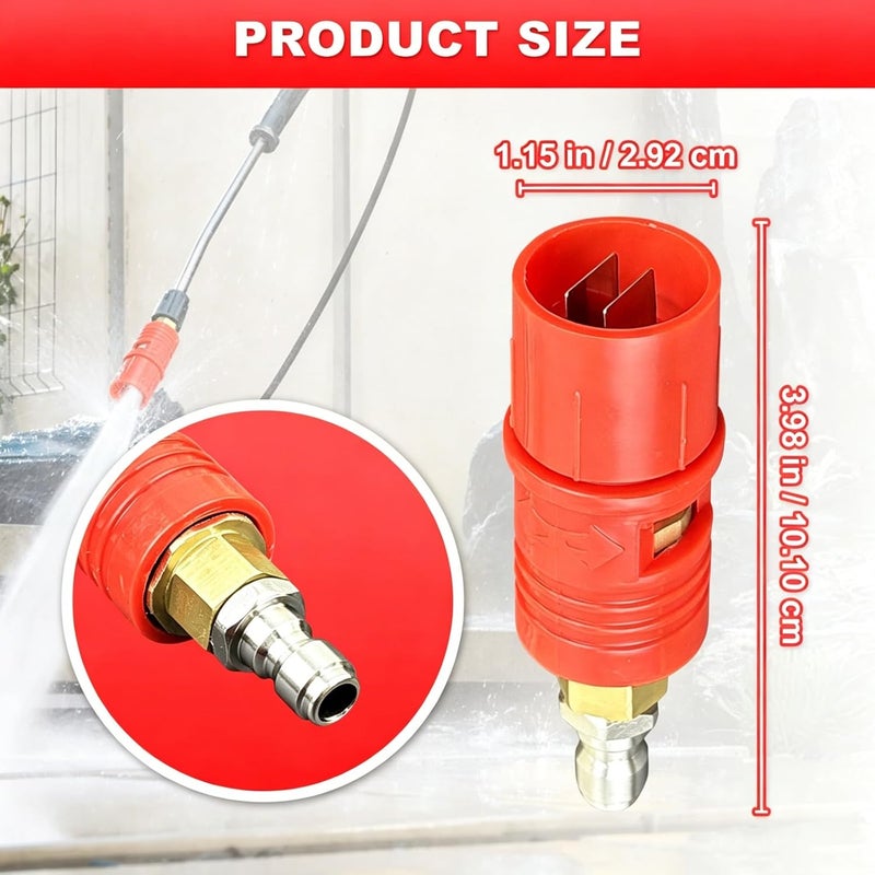 Fesasn Pressure Washer Nozzle Tips Set, Adjustable Pressure Washer Nozzle Tips (0 to 60° Variable Spray Pattern), 1/4 Inch Quick Connect Plug, for Pressure Washer 3-7 GPM - Image 3
