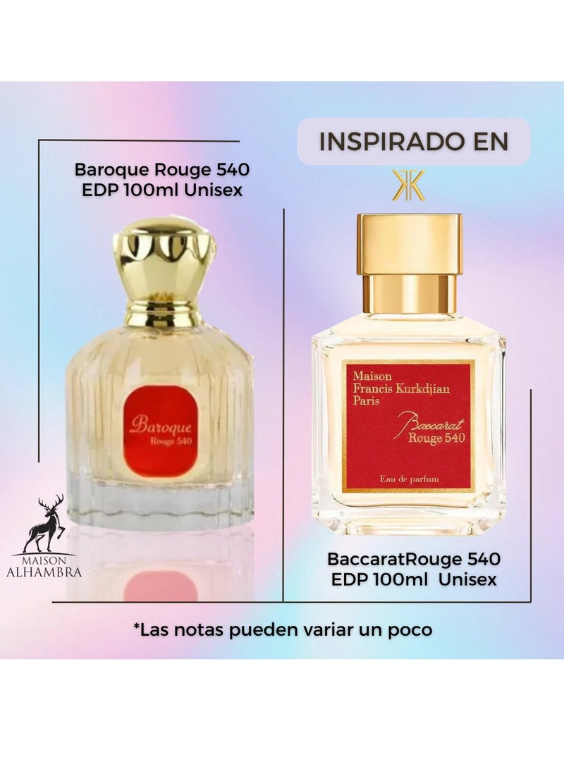 ميزون الهمبرا عطر لا روج باروك أو دو برفيوم من ميزون الهمبرا للنساء - 100 مل (مستوحى من باكارات روج 540) - Image 4