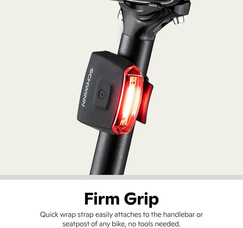 شوين مجموعة أضواء LED من Schwinn، مزودة ببطارية، أضواء أمامية وخلفية، حزام تثبيت بدون أدوات - Image 5