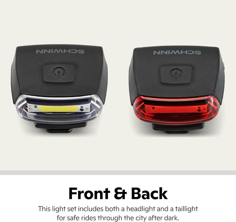 شوين مجموعة أضواء LED من Schwinn، مزودة ببطارية، أضواء أمامية وخلفية، حزام تثبيت بدون أدوات - Image 3