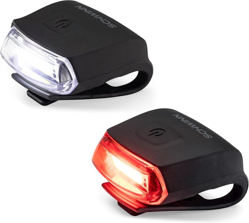 شوين مجموعة أضواء LED من Schwinn، مزودة ببطارية، أضواء أمامية وخلفية، حزام تثبيت بدون أدوات - Image 1