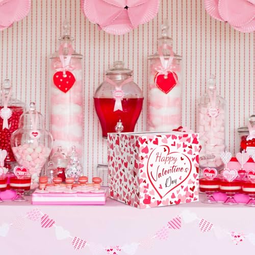 Lemicin Large Card Box Valentine's Day Pink Love Boxes Envelope Box with Slot for Valentine's Day Lover Birthday Gift Present Party Party Favors Decor Party Supplies (8 x8 x8 in) - Image 3