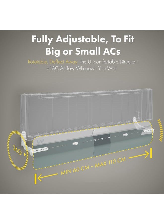 Witforms /Classic - Adjustable AC air Deflector Suitable for Split air conditioners. Enhance Cooling and Heating Circulation Transparent - Image 5