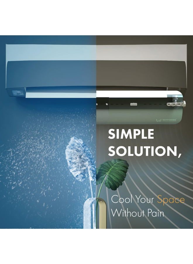 Witforms /Classic - Adjustable AC air Deflector Suitable for Split air conditioners. Enhance Cooling and Heating Circulation Transparent - Image 3