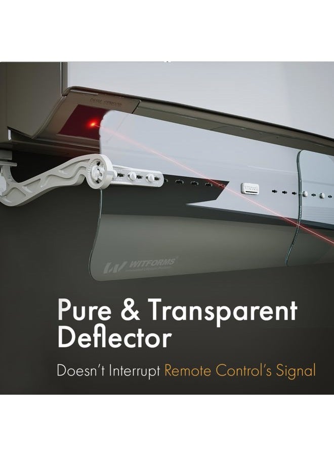 Witforms /Classic - Adjustable AC air Deflector Suitable for Split air conditioners. Enhance Cooling and Heating Circulation Transparent - Image 4