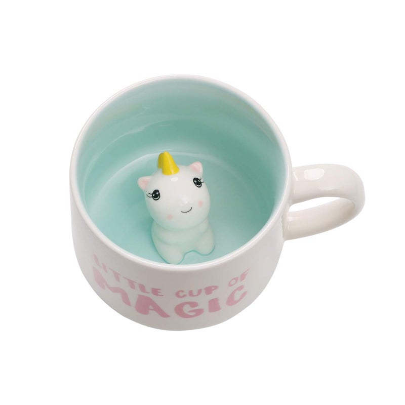 Lemon Park 3D Animal Coffee Mug Baby Unicorn InsideHandmade Figurine Ceramics Cup 12 ozChristmasBirthdayMothers Day Surprise for Friends Family or Kids Unicorn