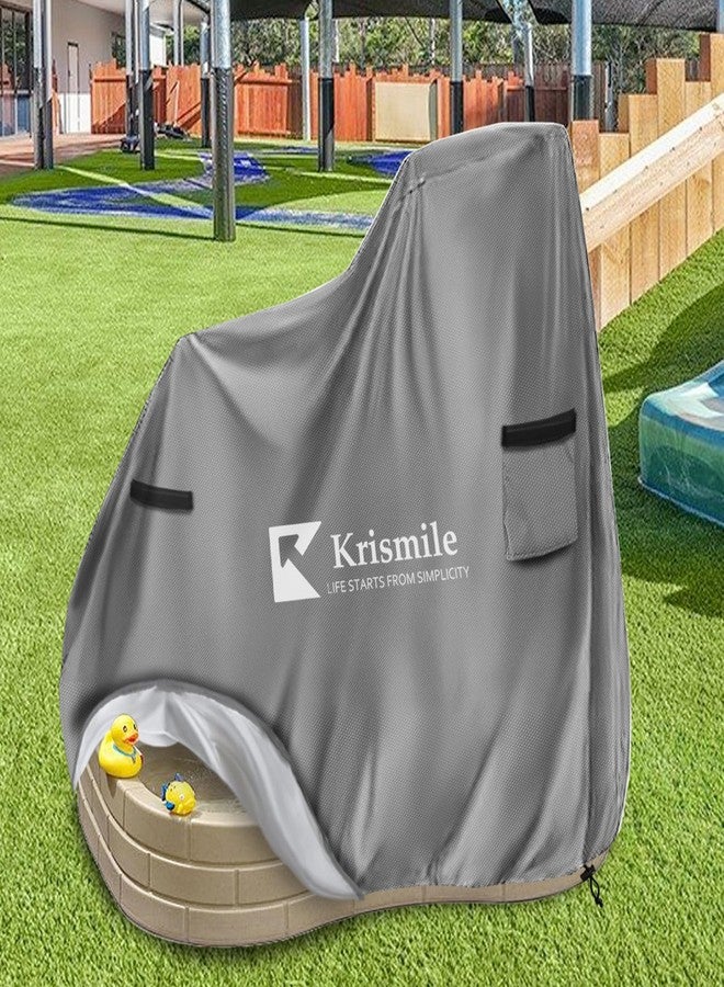 Krismile Kids Water Sensory Table Pool Cover, Heavy-Duty Waterproof Dust Proof Anti-UV Water Table Cover, Suitable for Splash Discovery Pond (Grey) - Image 1
