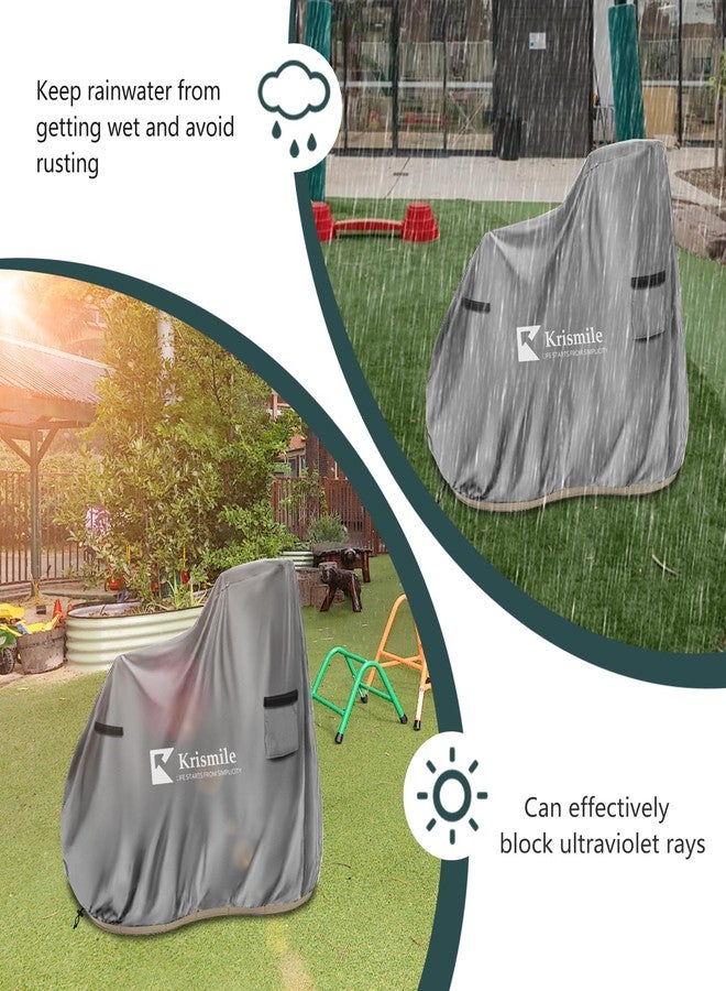 Krismile Kids Water Sensory Table Pool Cover, Heavy-Duty Waterproof Dust Proof Anti-UV Water Table Cover, Suitable for Splash Discovery Pond (Grey) - Image 4