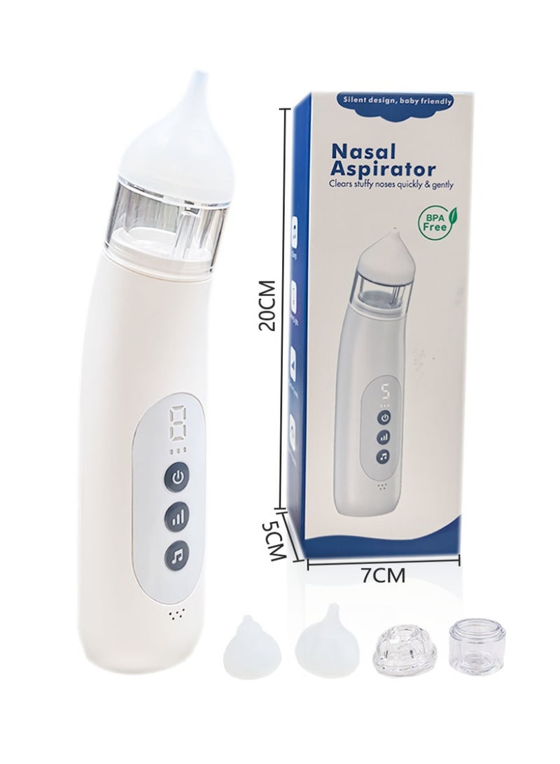 🍼 Electric Baby Nose Cleaner – Rechargeable Nasal Aspirator with 5 Suction Levels, Soft Silicone Tips, Mucus Remover for Infants 👶 - Image 1
