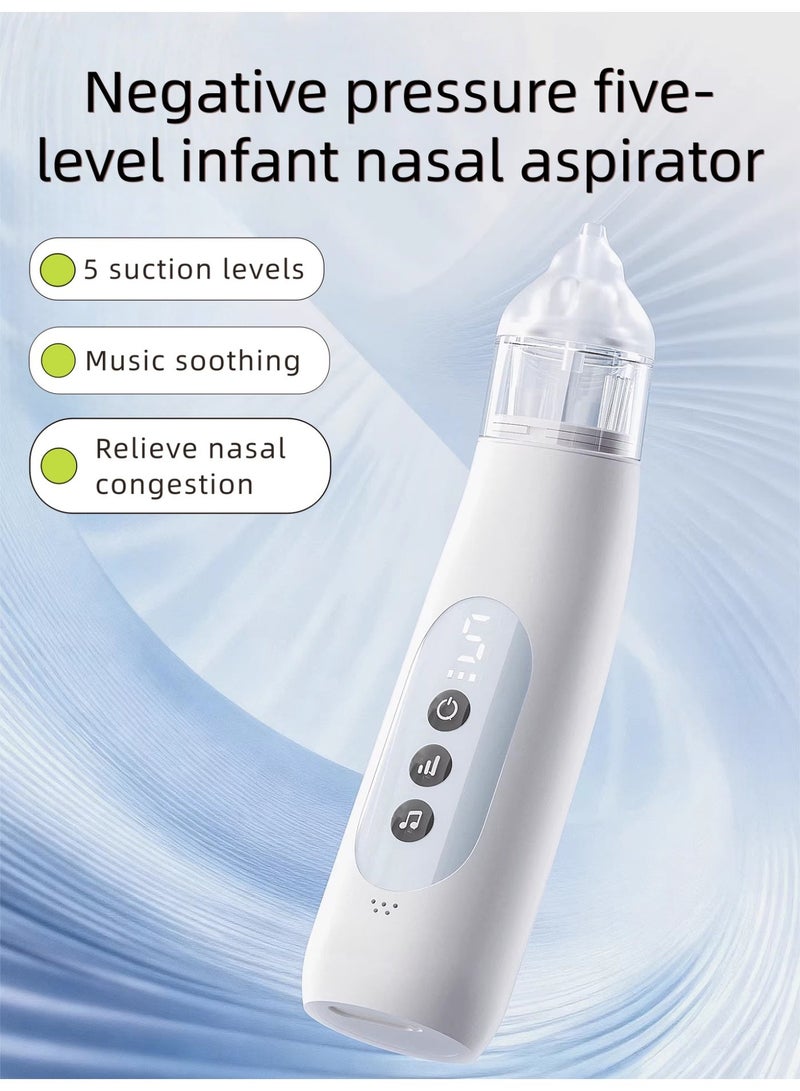 🍼Electric Baby Nasal Aspirator – Rechargeable Nose Suction Device with 5 Suction Levels and Soft Silicone Tips for Infants👶 - Image 2