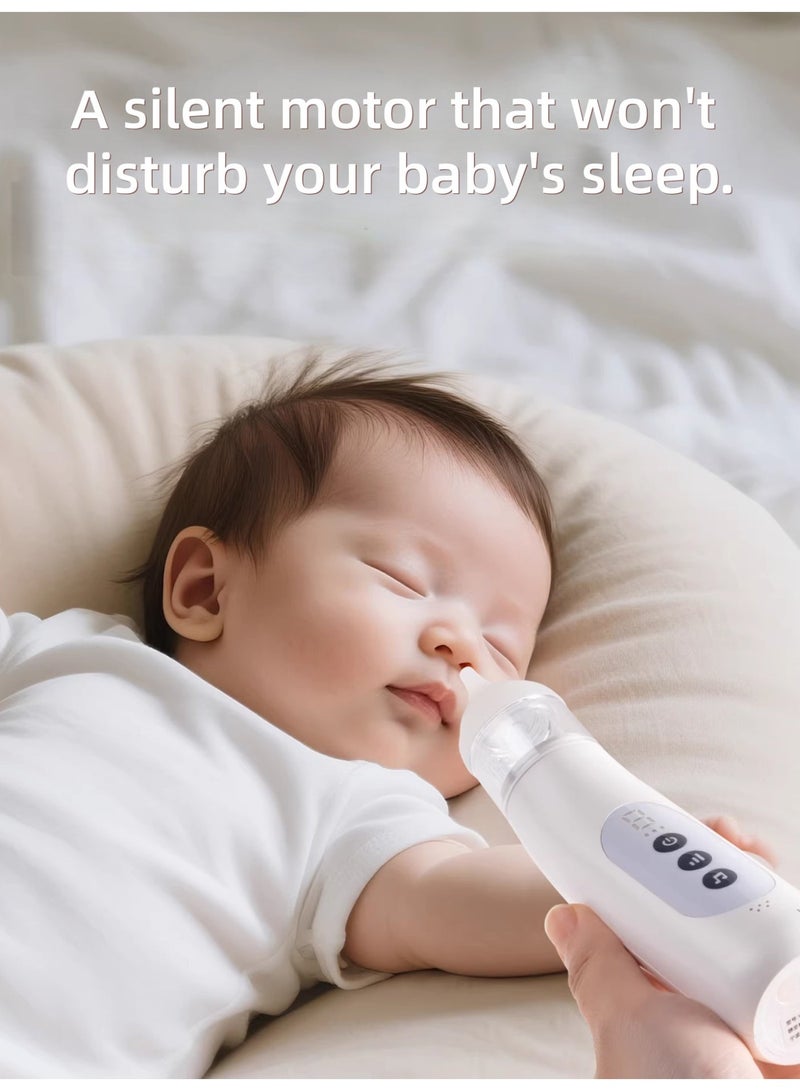 🍼Electric Baby Nasal Aspirator – Rechargeable Nose Suction Device with 5 Suction Levels and Soft Silicone Tips for Infants👶 - Image 4