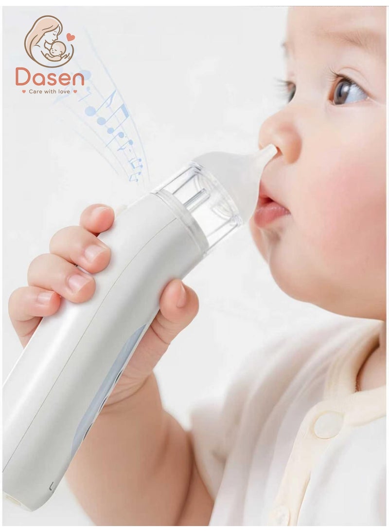 Dasen 🍼 شفاط انف كهربائي للرضع والاطفال، جهاز شفط وتنظيف الانف للاطفال قابل للشحن مع 5 درجات شفط ورؤوس سيليكون ناعمة 👶 - Image 1