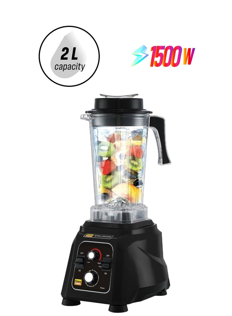 Easy Cook MH17 Hardfighter Hi-Power Blender - Black Panther Series | 1500 Watt Mixer Juicer Grinder | Heavy Duty Commercial Blender | 4x Performance | 30000RPM | Black  - Image 1