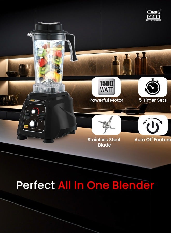 Easy Cook MH17 Hardfighter Hi-Power Blender - Black Panther Series | 1500 Watt Mixer Juicer Grinder | Heavy Duty Commercial Blender | 4x Performance | 30000RPM | Black  - Image 4