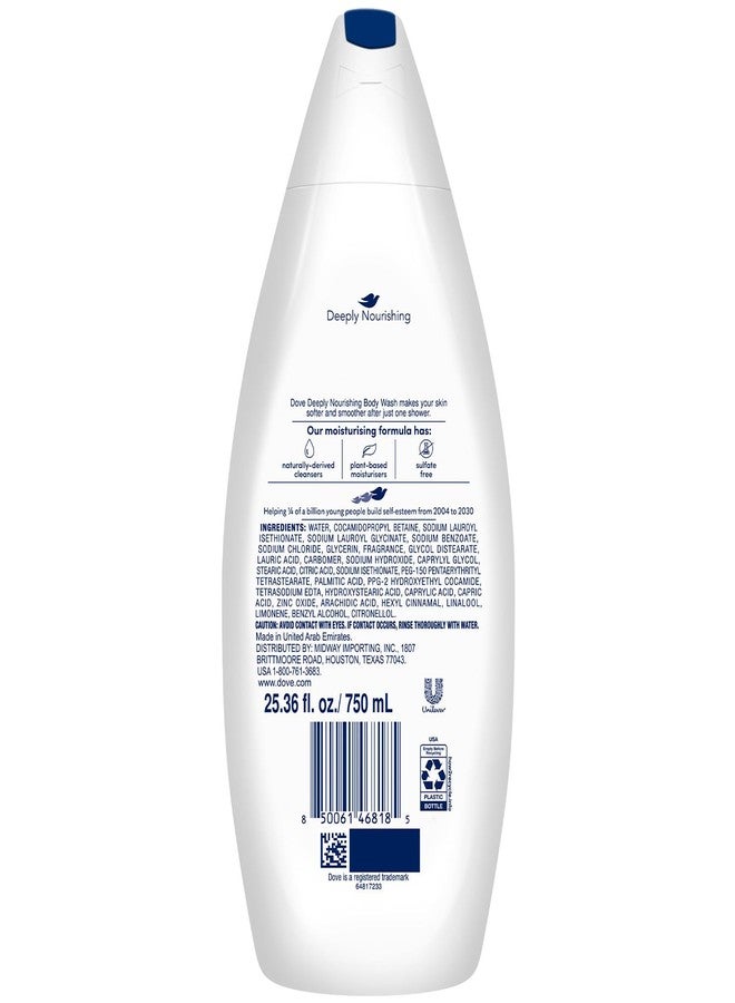 Dove Body Wash Deeply Nourishing 750 ML - Pack of 6 - Image 2