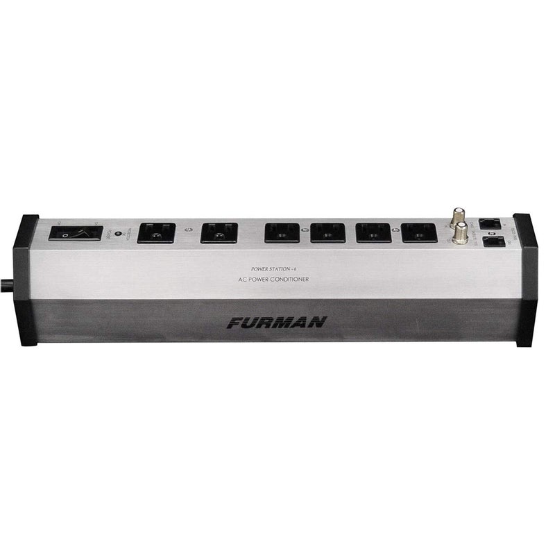 Furman PST-6 15-Amp Aluminum Chassis 6-Outlet Cable and Telco Protection Standard Level Power Conditioning, Silver - Image 4