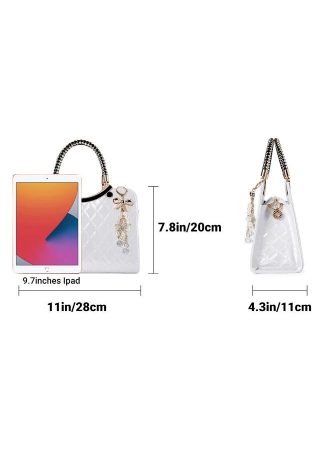 TIBES Shiny Patent Leather Women Purses and Handbags Ladies Fashion Top Handle Satchel Shoulder Totes Crossbody Bags - Image 5