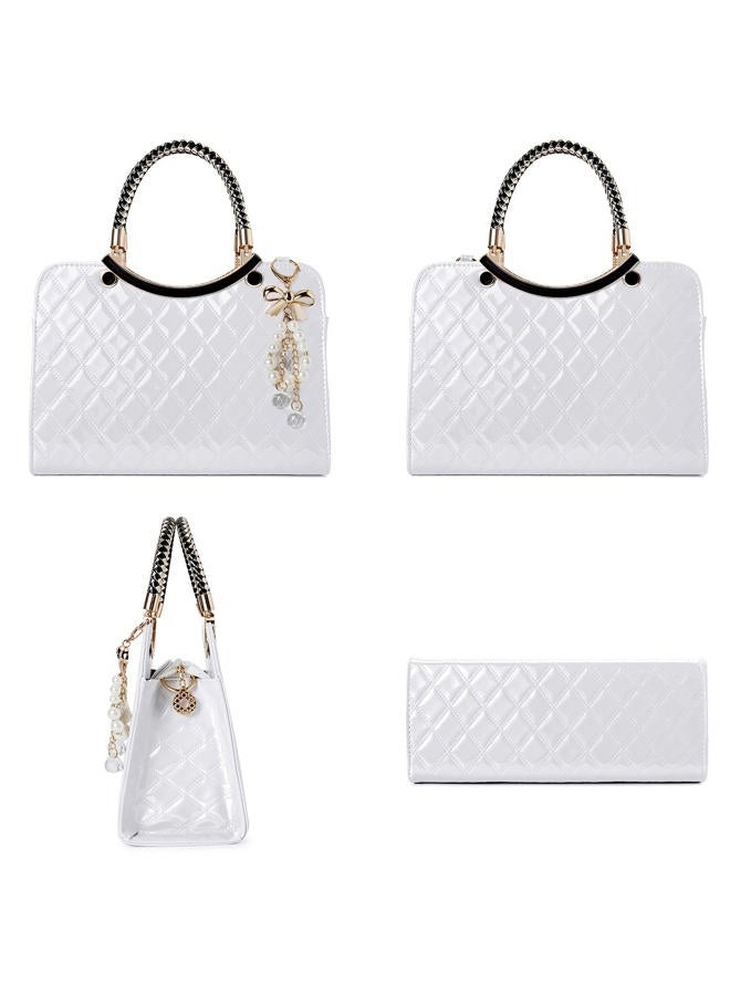 TIBES Shiny Patent Leather Women Purses and Handbags Ladies Fashion Top Handle Satchel Shoulder Totes Crossbody Bags - Image 4