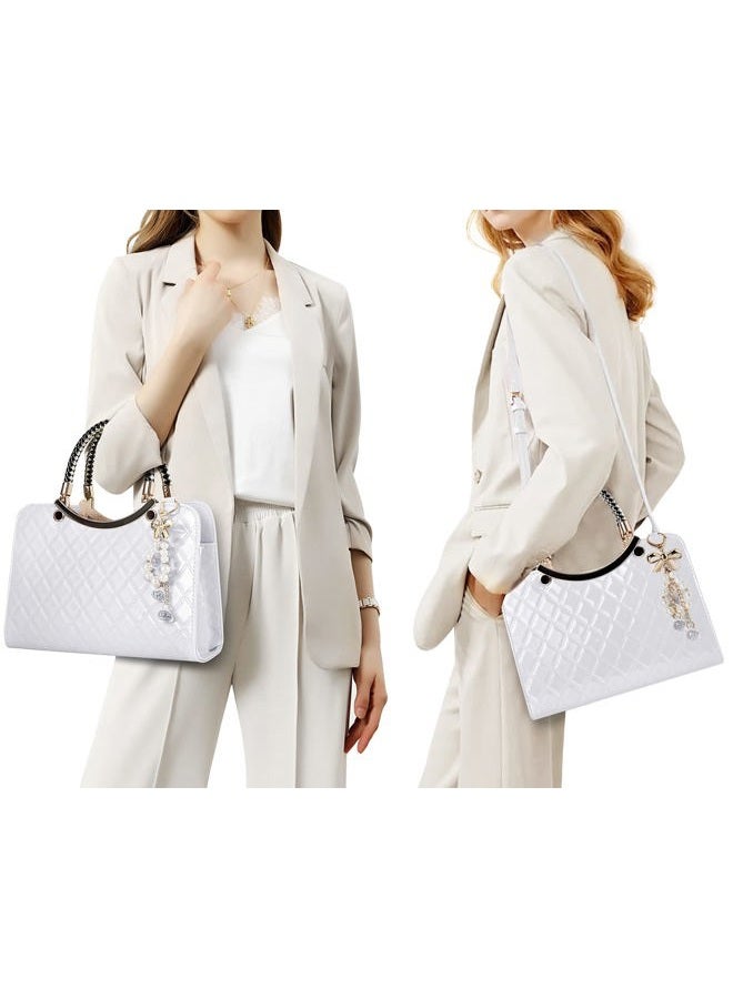 TIBES Shiny Patent Leather Women Purses and Handbags Ladies Fashion Top Handle Satchel Shoulder Totes Crossbody Bags - Image 2