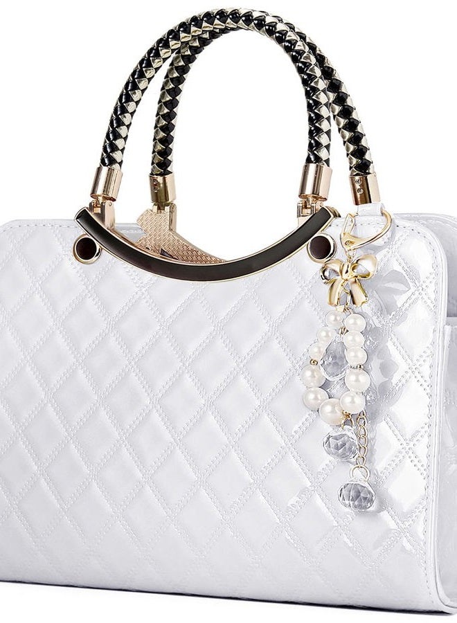 TIBES Shiny Patent Leather Women Purses and Handbags Ladies Fashion Top Handle Satchel Shoulder Totes Crossbody Bags - Image 1