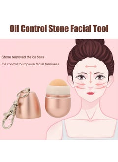 ZJchao Oil Absorbing Volcanic Facial Roller Mini Volcanic Oil Absorbing Roller Ball Volcanic Stone Absorbing Stick Reusable Stone Oil Resistant Face Roller Tool For Skin Massage  - Image 2