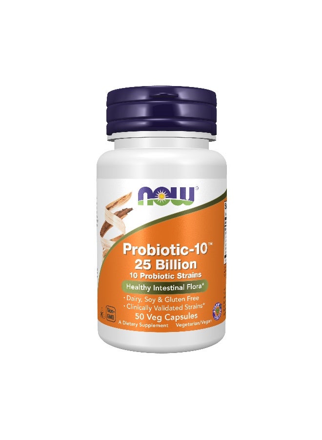 Now Foods Probiotic-10 25 Billion 50 Veg Capsules - Image 1