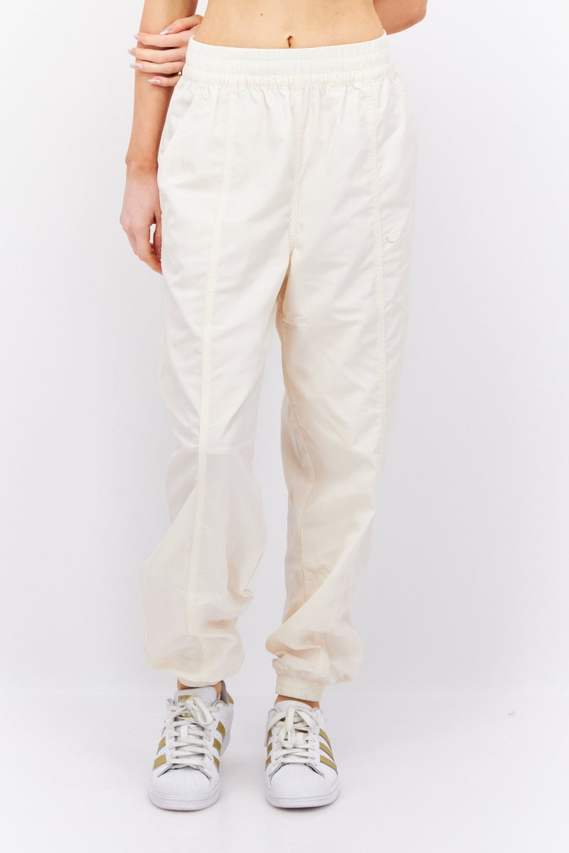 adidas Originals Women Sportswear Fit Embroidered Logo Training Pants, Cream  - Image 1