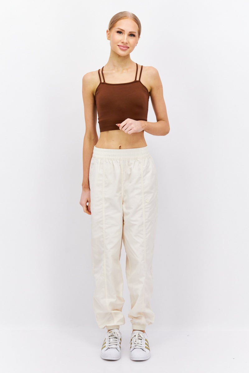 adidas Originals Women Sportswear Fit Embroidered Logo Training Pants, Cream  - Image 4