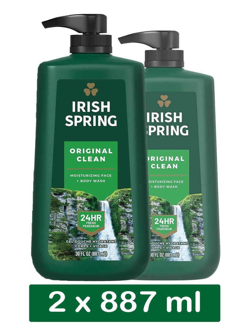 Irish Spring Irish Spring Original Clean Moisturizing Body and Face Wash, Gentle Skin Cleanser For Face And Body  - Image 1