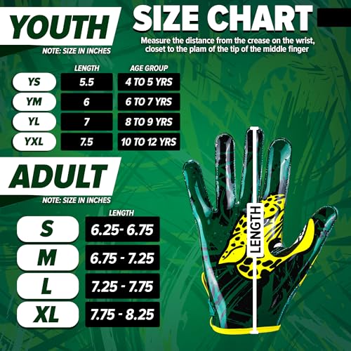 PLAYEUR Cheetah Rapid Strike Series Football Gloves – Unleash Speed, Supreme Grip – Long-Lasting Performance for Adult, Kids & Youth Football Gloves – The Ultimate Athletic Gift - Image 4