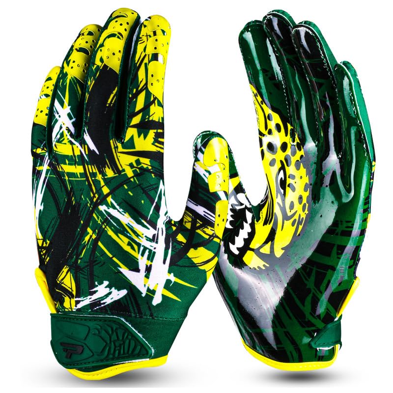 PLAYEUR Cheetah Rapid Strike Series Football Gloves – Unleash Speed, Supreme Grip – Long-Lasting Performance for Adult, Kids & Youth Football Gloves – The Ultimate Athletic Gift - Image 1