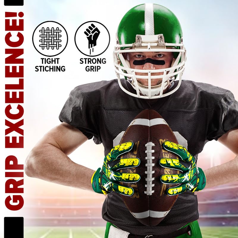 PLAYEUR Cheetah Rapid Strike Series Football Gloves – Unleash Speed, Supreme Grip – Long-Lasting Performance for Adult, Kids & Youth Football Gloves – The Ultimate Athletic Gift - Image 3