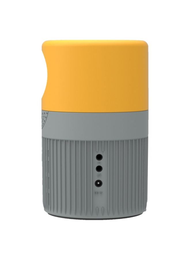 Generic - T400 100 inch Screen 3000 Lumens LED Mini Projector, Plug Type:EU Plug(Grey Yellow) - Image 1